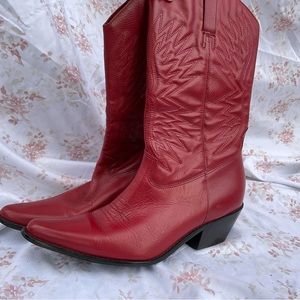 Red cowboy boots